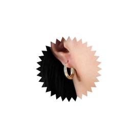 Punk Gold Hoop Earrings Square Chunky Hoop Earrings Small Huggie Hoop Earrings U Hoop Earrings U Shape Hoop Earrings Thick Hinged Hoop Earrings Oval Hoop Earrings Jewelry for Women and Girls