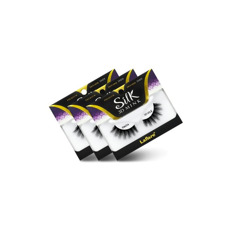 Laflare Silk Mink 3D False Eyelashes Light, Fluffy Natural Looking