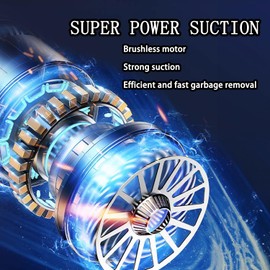 VIRSHX BATT Handheld Car Vacuum Cleaner with Efficient Brushless Motor, 120W High Power and Extended Runtime, 4-in-1 Portable Cordless Hand Vacuum for Car, Home, Office, Pet