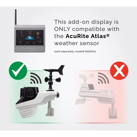 AcuRite Atlas Home Weather Station High-Definition Display for Temperature, Humidity, Wind Speed, Wind Direction, Hyperlocal Forecast, and Programmable Alerts with Built-in Barometer - Gray (06105M)