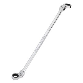DURATECH 14 * 15 mm Extra Long Flex-Head Ratcheting Wrench, Metric, CR-V Steel