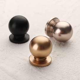 Amerdeco UK0041 Pack of 10 Furniture Knobs Cabinet Knobs Black Drawer Knobs for Cupboard Door Knob Spherical Cabinet Knobs