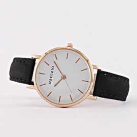 Hemobllo Womens Watch, Leather Casual Analogue Quartz Watch Fashion Leather Strap Wrist Watch Quartz Watch for Women (Black)