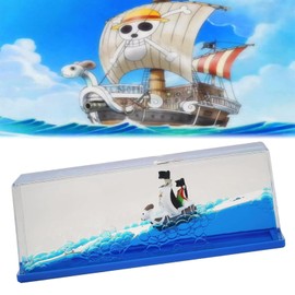 Cruise Ship Fluid Drift Bottle, Unsinkable Boat in a Box, Titanic Cruise Ship Model Liquid Wave Cruise Ship Decoration, Cruise Ship That No Longer Sinks Toy, Unsinkable Boat for Gifts (blue-f)