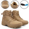 derlychug Men's Tactical Military 6 Inches Combat Side Zip Boot