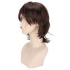 Men Wig Short Brown Straight Breathable Inner Mesh Soft Fluffy