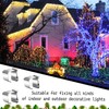 RHQFDM Pack of 60 gutter hooks for fairy lights, stainless
