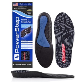 PowerStep Comfort Last Insoles, Cushioning Gel Insoles for Standing All Day, Supports Metatarsal Pain, Foot Arch, Heel Pain, All Day Comfort, Made in The USA (Men's 11-12.5)