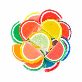 NY Spice Shop Orange Fruit Slices Jelly Candy Christmas Decorations - 8 Ounce Candied Fruit Christmas Décor - Fruit Candy Slices Christmas Gifts Party Decorations - Gummy Slices Christmas Candy