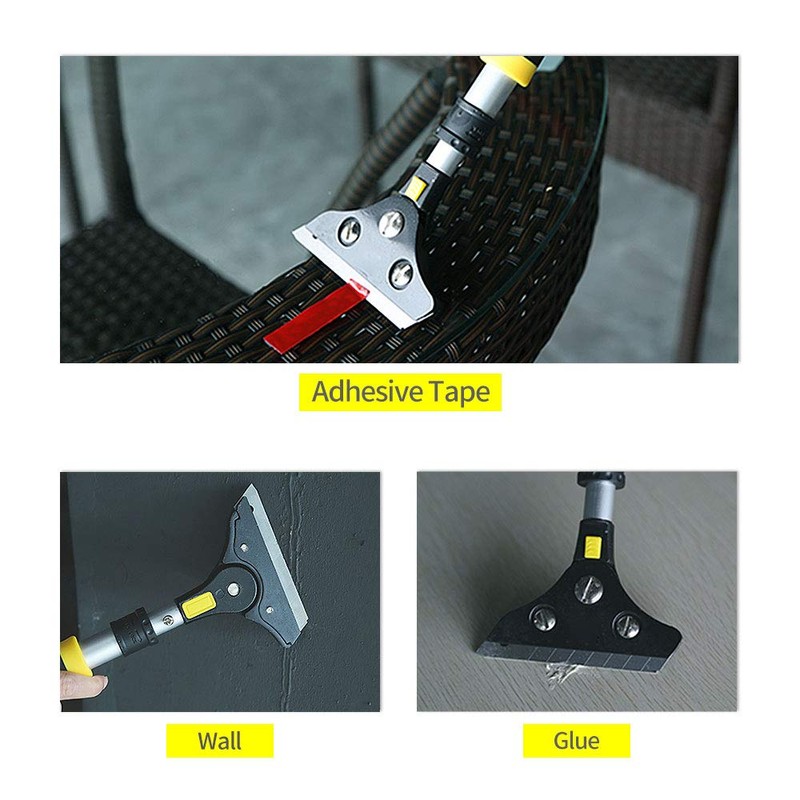 POLUTS Paint Scraper Long Heavy Duty Wallpaper Removal Tool Adjustable
