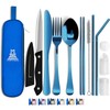 Taplord Portable Travel Silverware Set With Case - Includes 10