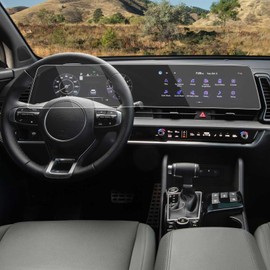 TTCR-II Compatible with 2023 2024 2025 Kia Sportage Screen Protector 12.3 Inch (EX/SX/X-Line/X-Pro), for 2023-2025 Sportage Hybrid Screen Protector, 1 PC Tempered Glass for Curve Display (Not fit LX)