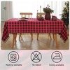 Alsoo Christmas Checkered Tablecloth Rectangle Cotton Linen Fabric Gingham Table
