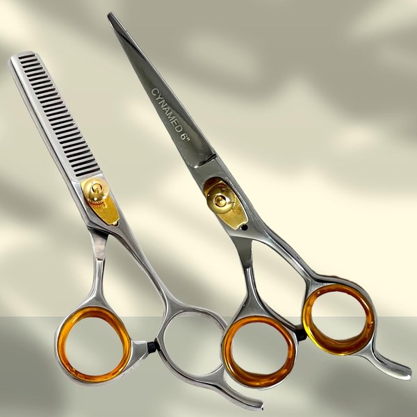 Set of 2 - Professional Barber Scissors and Thinning Shears