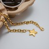 AOLIMI 18K Gold Plated Star Pendant Necklace for Women Chunky