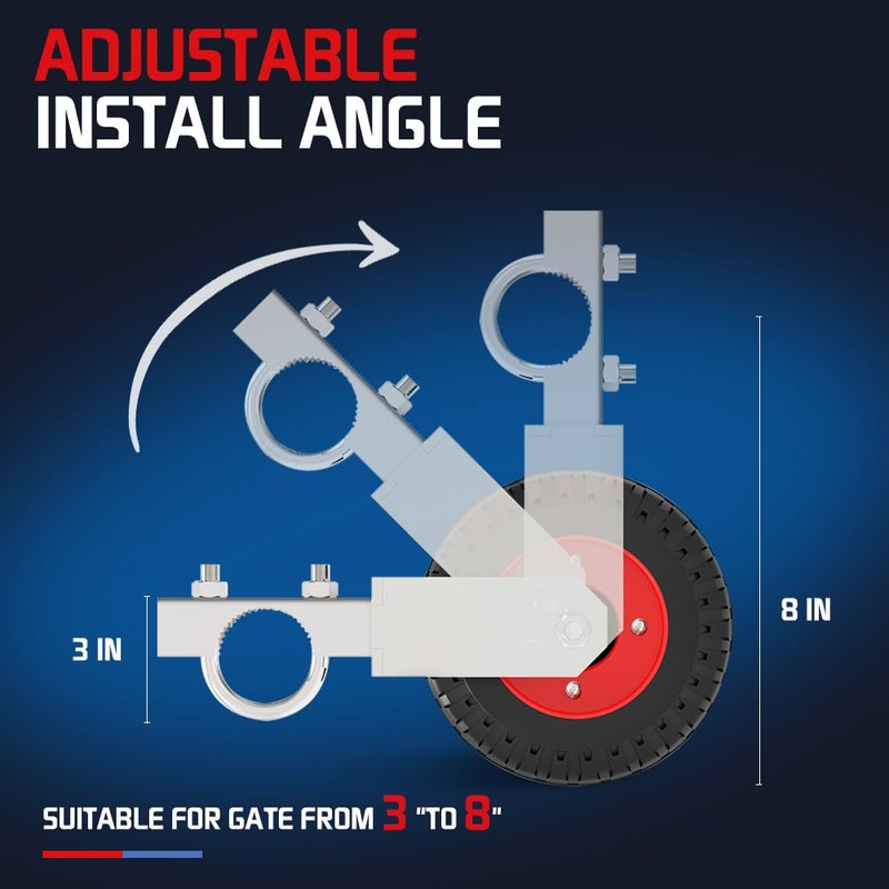 USCaster Gate Wheel 6inch Under Mount Farm Gate Caster for