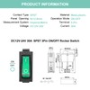 QTEATAK KCD3 SPST On/Off 3-Pin 2-Position Snap DC 12V-24V 30A