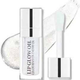 Hydrating Lip Glow Oil Hydrating & Long Lasting Plumping Lip Gloss Non-StickyTinted Lip Balm Lip Care Transparent Toot Lip Oil Prevents Lip Lines and Dry Cracked Lips (Transparent)