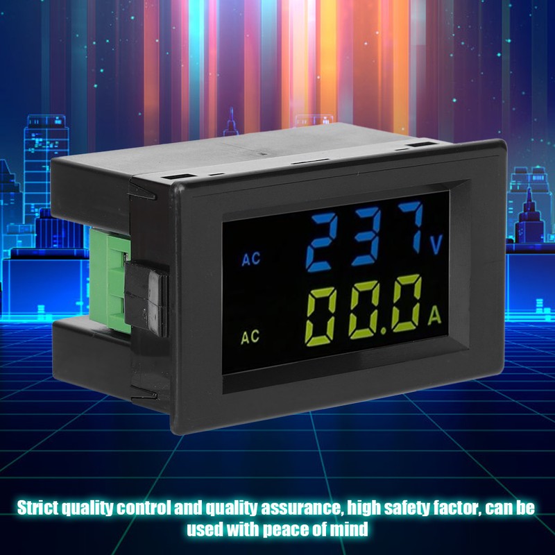 Digital Display Voltmeter Accurate White Black Measuring Current Machine EquipmentDouble