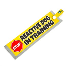 dogkit Reactive Dog In Training Sleeve for Reactive Nervous Dogs, Reflective, Waterproof, Double Sided Slip-on for the Dog Lead