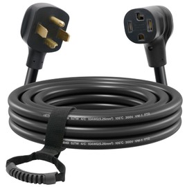 FIRMERST 4 Prong Dryer Extension Cord 30 Amp EV Charging Power Cable 25 Feet, NEMA 14-30P to 14-30R