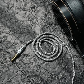 ivipQ 24-core in-Ear Headphone Upgrade Cable MMCX/QDC/0.78 2pin to 4.4mm/3.5mm (Gray, 3.5mm 2 P I N)