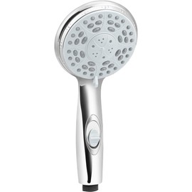 Cornat Canzano New TECB3477 Hand Shower Head Diameter 100 mm Chrome-Plated 3 Jet Types: Normal & Massage Jet Water Stop and Anti-Limescale Water Saving Insert Eco Shower Head