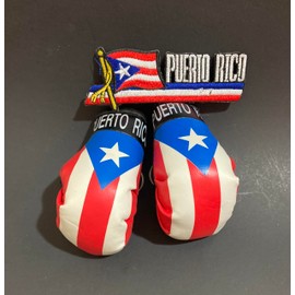 Puerto Rico Flags Boxing Gloves Set for car Flag Hanging Rearview Mirror Boricua Puerto Rican PR (PR Classsic)