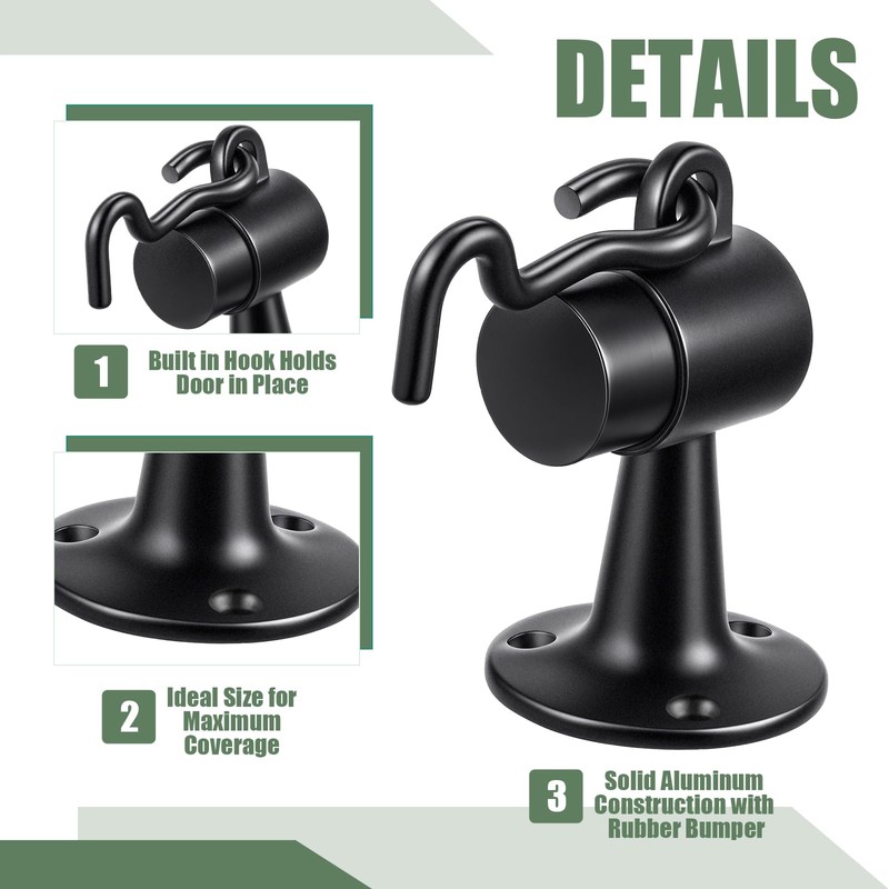 Yaocom 2 Pack Heavy Duty Floor Mounted Door Stop 3.5