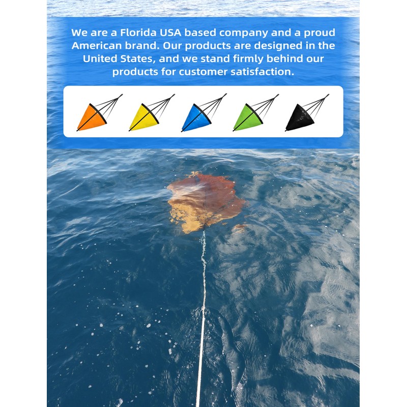 BLUEWING 42" Drift Sock Sea Anchors with Buoy Ball Float