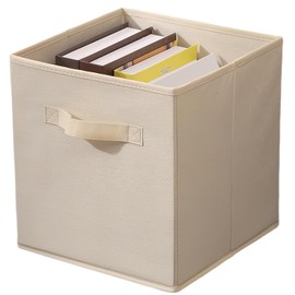 Ezranova Foldable Storage Cube Boxes, Cube Storage Boxes with Handle Organiser Basket for Home Organisation, Fabric Wardrobe Storage Box Organiser Basket Basket