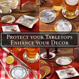 Handmade Garden Themed Coaster, Aluminum, Made by Wendell August (Butterfly Daisy)