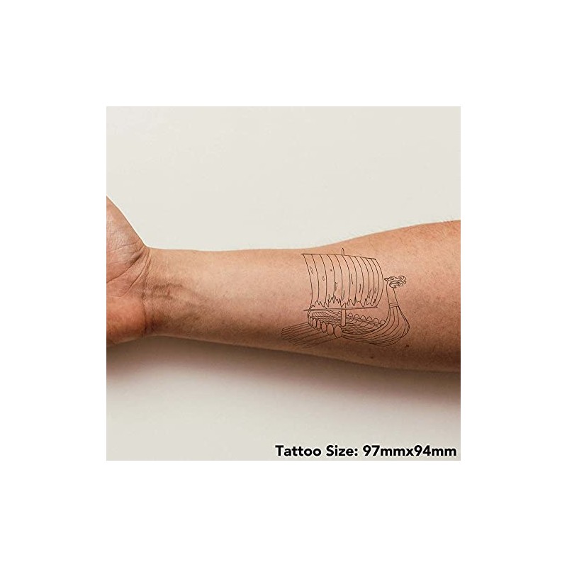 Large 'Viking Longboat' Temporary Tattoo (TO00042250)