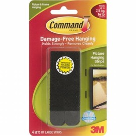 Command Large Adhesive Picture Hanging Strips (17206BLK)