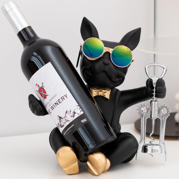 Juju Bulldog Wine Holder - Small Wine Rack Bottle Holder