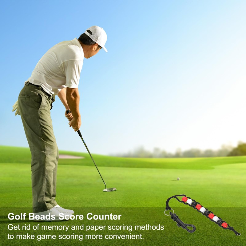 PATIKIL Golf Beads Score Counter, Golf Stroke Counter Beads with
