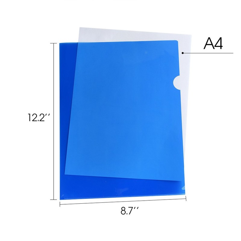 FEPITO 25 Pack A4 Cut Flush Folders Plastic Document Wallet