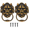 YOUEON 2 Pcs Lion Head Door Knocker, 6 Inch Decorative