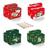 wraphay 24pack holiday patterns Christmas Cookies Boxes with Window Red