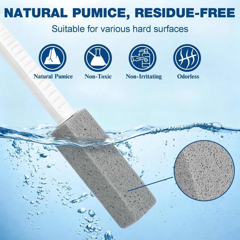 2 Pack Pumice Stone Toilet Bowl Cleaner with Long Handle