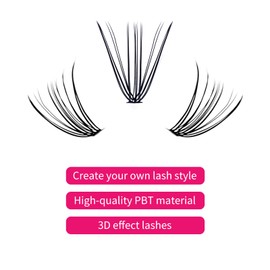 Eyelash Clusters 200pcs Individual Lashes 20D Natural Soft Lash Clusters Black Mink DIY Cluster Lash Extensions and Reusable Artificial Under Eyelashes (20D-0.07-D, 13mm)