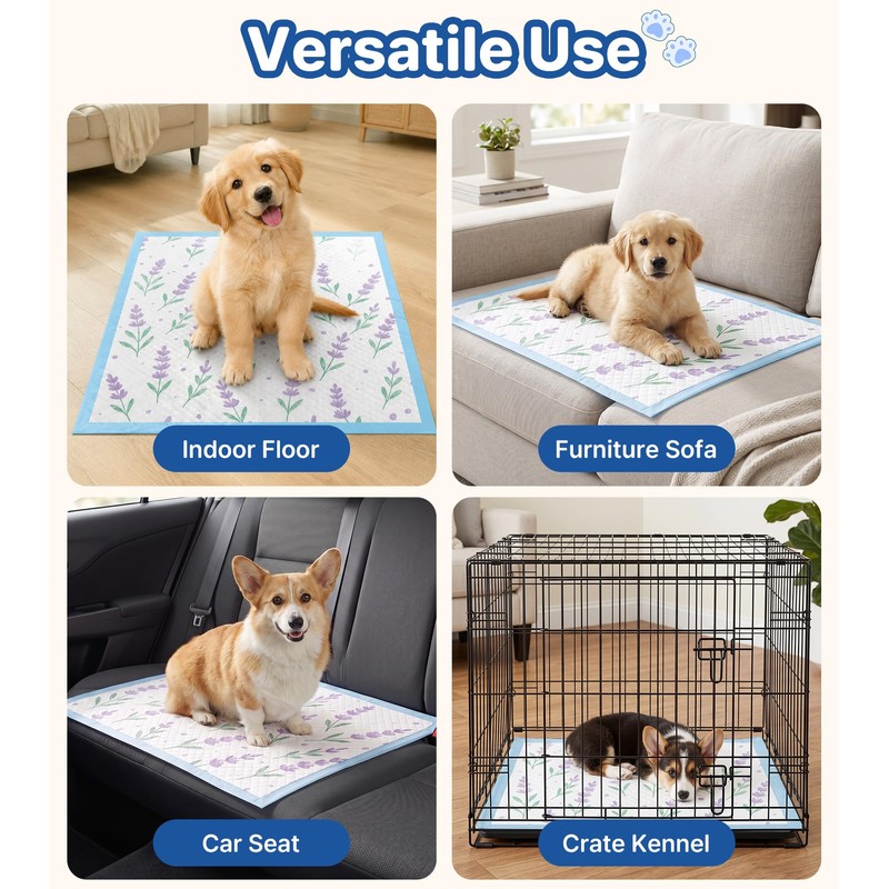 Puppy Pads for Dogs, Dog Potty Training Pads, 6-Layer Leakproof