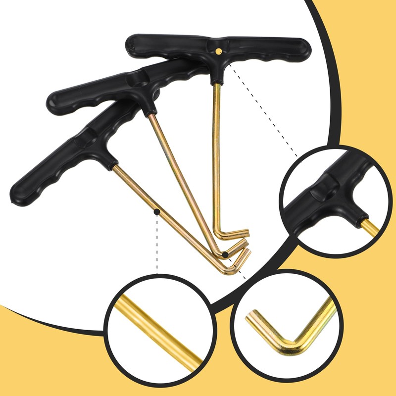 TIESOME 3Pcs Trampoline Spring Pull Tool Kit, Trampoline T-Hook Puller