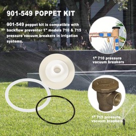901-549 Repair Kit Replacement for 1" 710&715 Pressure Vacuum Breakers, White