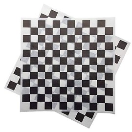 12x12 Grease Resistant Sheet, Black Checkered, Basket Liner, Wrap, 1000 Sheets Per Box, Brown Paper Goods 7B12-BK