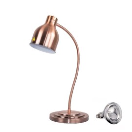 Single Arm Food Heat Lamp Restaurant Food Warmer Light Portable Heating Lamps (Single Bulb Heat Lamp for Food(Copper))