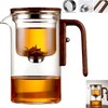 Enchanti Magic Tea Pot, 720ML Water Separation Glass Teapot with