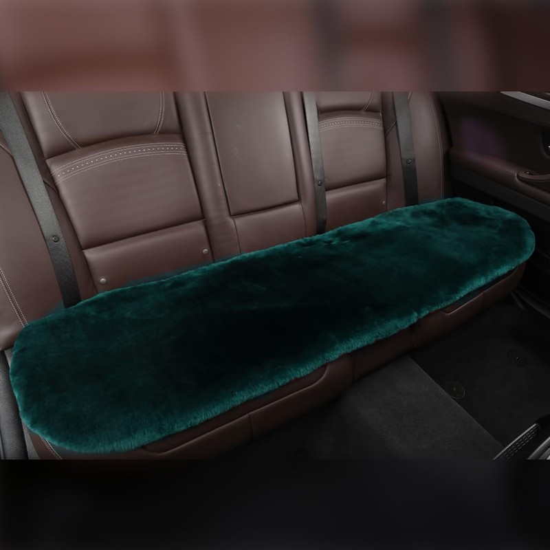 OGLAND Fluffy Genuine Australia Sheepskin Car Back Seat Cover for