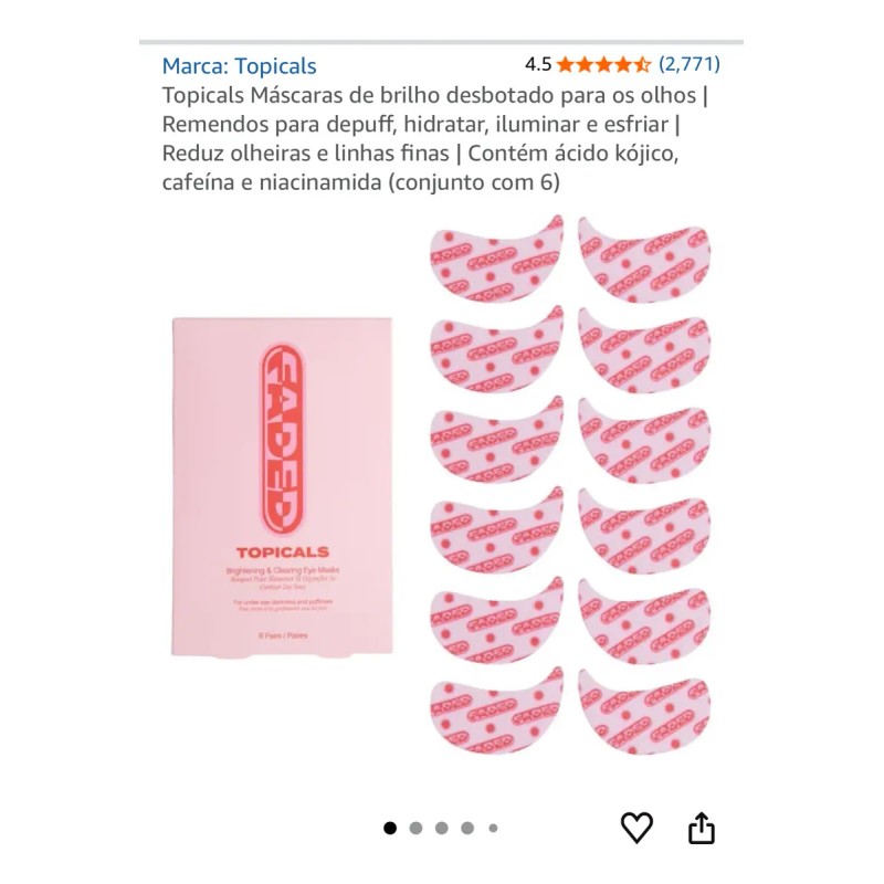 🔥 Topicals faded under eye brightening | clearing eye masks
