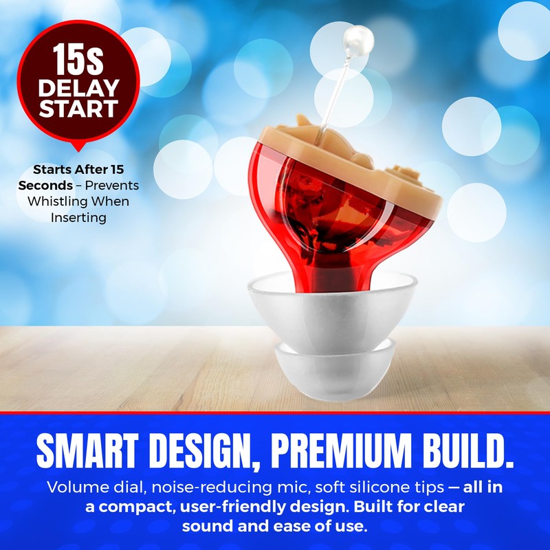 Premium Compact In-Ear Digital Sound Enhancer - Near-Invisible Noise-Reducing Audio